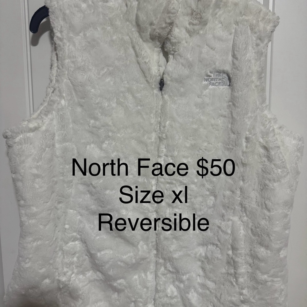 The North Face Cream Reversible Fleece Vest